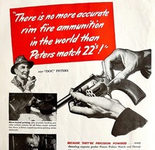 Peters Ammunition 1946 Advertisement Firearms Match .22 Caliber Pistol #... - $19.99