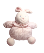 Vintage Soft Dreams Bunny rabbit Plush pink white seersucker baby girl s... - $33.58 CAD