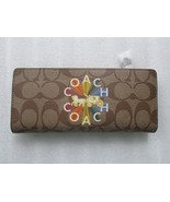 Coach Wallet Radial Rainbow Slim Gold Khaki Multi New $228 - £115.91 GBP