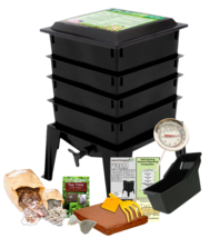 Worm Factory 360 Composter Bin (4-Tray), Made in USA - Nature&#39;s Footprint - £105.51 GBP