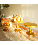 3Piece Antique Cake Stand Set Round Metal Cupcake Stands With Pendants A... - $45.99