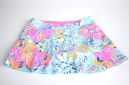 Lilly Pulitzer Sierra Skort Pink Floral Multi Luxletic Skirt Size M Medium - $39.99