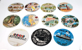 11 Vintage Metal Souvenir Discs Destination Travel Knott&#39;s Hollywood Aloha Etc - £11.95 GBP