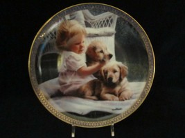 Kept With Care Collector Plate Kevin Daniel Golden Retriever Dog Pup - $29.95