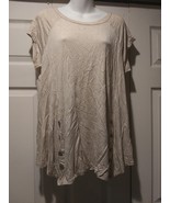 Boutique Brand Women&#39;s Emerald Tan  Top Blouse SZ 2XL - $13.66 CAD