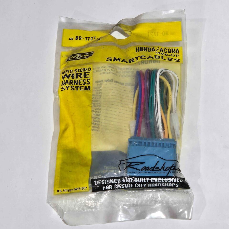 METRA 80-1721 STEREO WIRING HARNESS FOR SELECT 1998+ HONDA/ACURA MODELS - $9.89