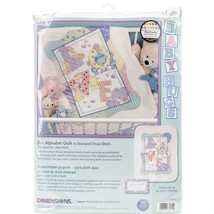 Dimensions Baby Hugs Quilt Stamped Cross Stitch Kit 34inchX43inch Zoo Al... - $102.49