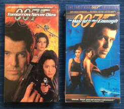 NEW SEALED VHS x2 Pierce Brosnan James Bond 007 World ... &amp; Tomorrow Never Dies - £12.19 GBP