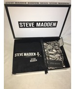 Steve Madden Animal Print Wristlet &amp; Black Scarf Gift Set New - $53.61 CAD
