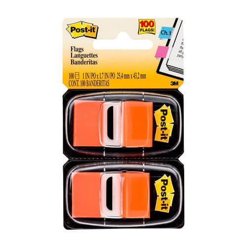 Post-it Twin Pack Flags 100pcs - Orange - $18.87