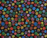 Cotton Colorful Dots Circles Sue Penn Flourish Black Fabric Print BTY D5... - $13.95