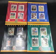 Lot of 4 Diff VTG 1993 Upper Deck Baseball Mead File Folder Portfolio w/... - $18.49