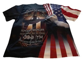 Waymaker Promise Keeper American Flag Themed Polyester Tee Shirt Size XL... - $8.90