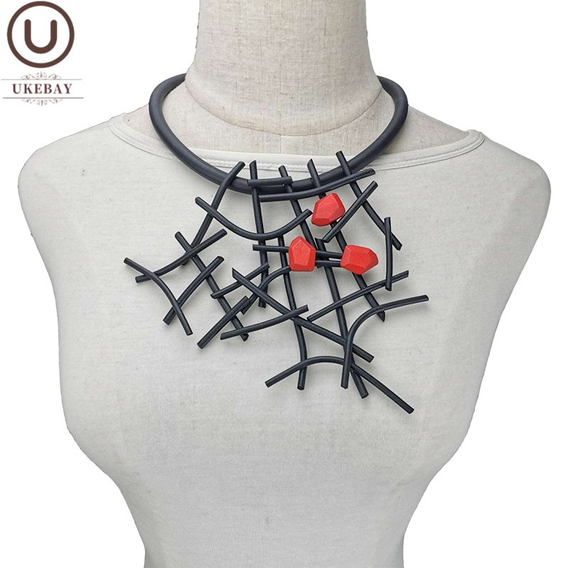 UKEBAY New Designer Necklaces Women Handmade Pendant Necklace Rubber jewelry Woo - £13.72 GBP