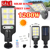 1200W Outdoor Led Solar Street Wall Light Pir Motion Sensor Garden Security Lamp - £17.57 GBP