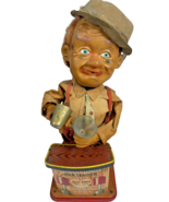 VTG Charley Weaver Bartender 1960&#39;s Rosco Battery Operated Tin Toy Not W... - $506.38 MXN