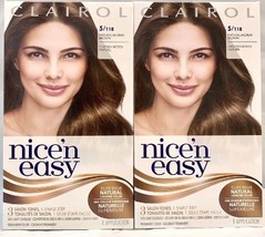 2pk Clairol Nice ‘n Easy Hair Color 5 / 118 Natural Medium Brown Origina... - $49.49