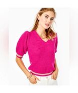 Lilly Pulitzer NWT Skylynn Sweater Women’s L Berry Soirée Pink Wool Blend Knit - $72.00
