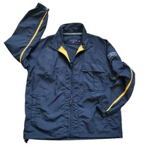 Nautica Jeans Blue Long Sleeve Full Zip Sail Boat Windbreaker Jacket Mens Large - £23.69 GBP