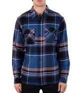 Hurley Men&#39;s Santa Cruz Shoreline Heavy knit Flannel Button Up Plaid Siz... - $40.99 CAD