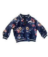 Carters Girtl Toddler Coat 12 Months Blue Floral Jacket Full Zip Up - $190.55 MXN