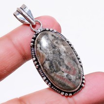 Black Fossil Coral Oval Shape Gemstone Handmade Pendant Jewelry 2.10&quot; SA... - £3.94 GBP