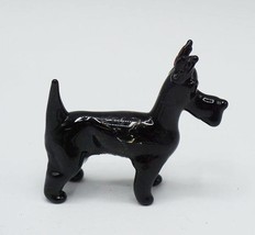 Black Scottish Terrier Dog Glass Figurine - £19.34 GBP