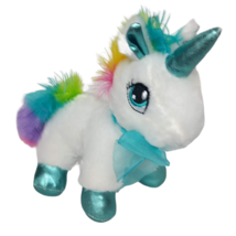 Dan Dee Unicorn Rainbow Mane Fantasy Magical Plush Stuffed Animal 2019 8&quot; - £15.56 GBP