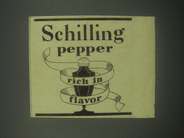 1937 Schilling Pepper Ad - Schilling pepper rich in flavor - $18.49