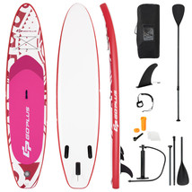 11' Inflatable Stand Up Paddle Board W/ Bag Adjustable Paddle for Adult Youth - £180.91 GBP