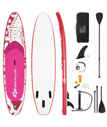 11&#39; Inflatable Stand Up Paddle Board W/ Bag Adjustable Paddle for Adult ... - £180.68 GBP