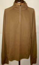 New Mens M Prana NWT Wensley 1/4 Zip Thumbholes Wool Casual Bed Rock Brown Shirt - £96.65 GBP