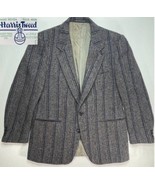 Harris Tweed Blazer 40S Mens Gray Blue Brown Striped Wool Moores Union C... - £49.86 GBP