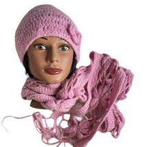 Y2K American Eagle Crochet Hat Scarf Set - £11.57 GBP