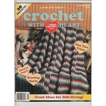 Leisure Arts Crochet Red Heart December 1996 Beanbag Santa Angels Tree Trims - $8.32