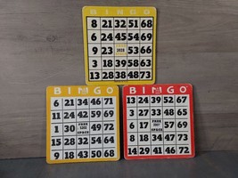 Vintage USA Capital Bingo Cards Heavy Cardboard Reusable PICK ONE Red Ye... - $1.00
