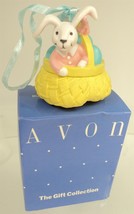 Vintage Avon Busy Bunny Basket Easter Ornament - Spring - $9.74