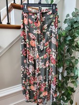 Xhilaration Women&#39;s Gray Floral 100% Rayon Comfort Waist Pull On Trouser... - $25.00
