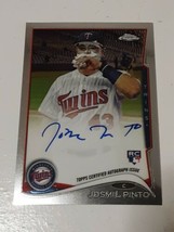 Josmil Pinto Minnesota Twins 2014 Topps Chrome Certified Autograph Card #24 - £6.18 GBP
