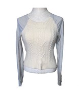 Lululemon St. Moritz Polar Cream Merino Pullover Cable Knit Crew Sweater... - £32.72 GBP