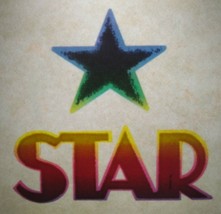 Star Rainbow Screamin Gleamin Glitter Iron-On Decal Donruss Vintage Original - £10.08 GBP