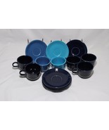 Fiesta Cups and Saucers Blue  Set of 7 each - $29.39