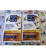 Lot of 2 Kiss My Face Soap, Coconut Milk, Coconut Citrus 5 Ounce Bars - £23.40 GBP
