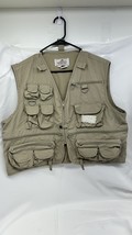 Woodfield XL Jacket Men Medium Beige Vest Fishing Hunting Safari 90s - $34.60
