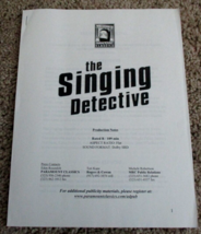 ROBERT DOWNEY JR. THE SINGING DETECTIVE MOVIE PRODUCTION NOTES DENNIS PO... - $7.91