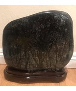 Polished Chinese Scholar’s Rock With Wood Stand - $16,155.83 MXN