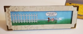 Vtg Peanuts Gallery Snoopy Linus HANGING ON Hallmark framed comic strip NIB - $19.99