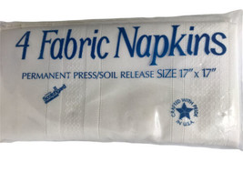 Scotchgard 4 Fabric Napkins Permanent Satin Stripe Press/Soil Release 17&quot;x17&quot;USA - £26.03 GBP