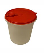 Vintage Tupperware Storage Container with Spout Round Clear Red Lid 510-... - $273.13 MXN Vintage Tupperware Storage Container with Spout Round Clear Red Lid 510-... - $273.13 MXN