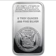 APMEX 5 oz .999 Fine Silver Bar - £129.40 GBP